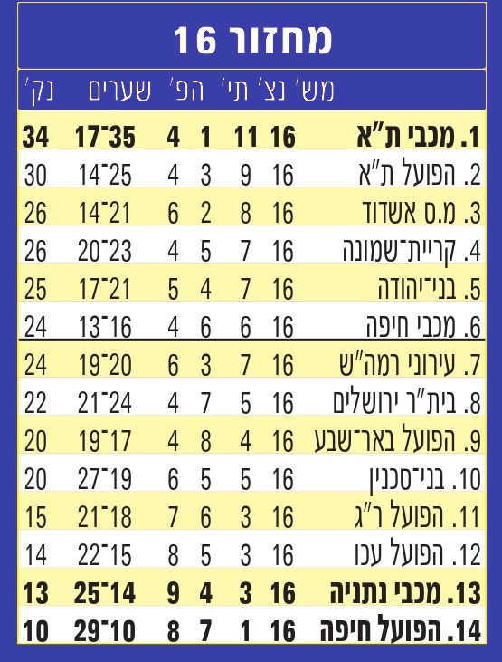 טבלה לאחר מחזור 16 עונת 2012-13.jpg