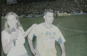 טל בנין לפני ראיון משחק האליפות 2003.jpg
